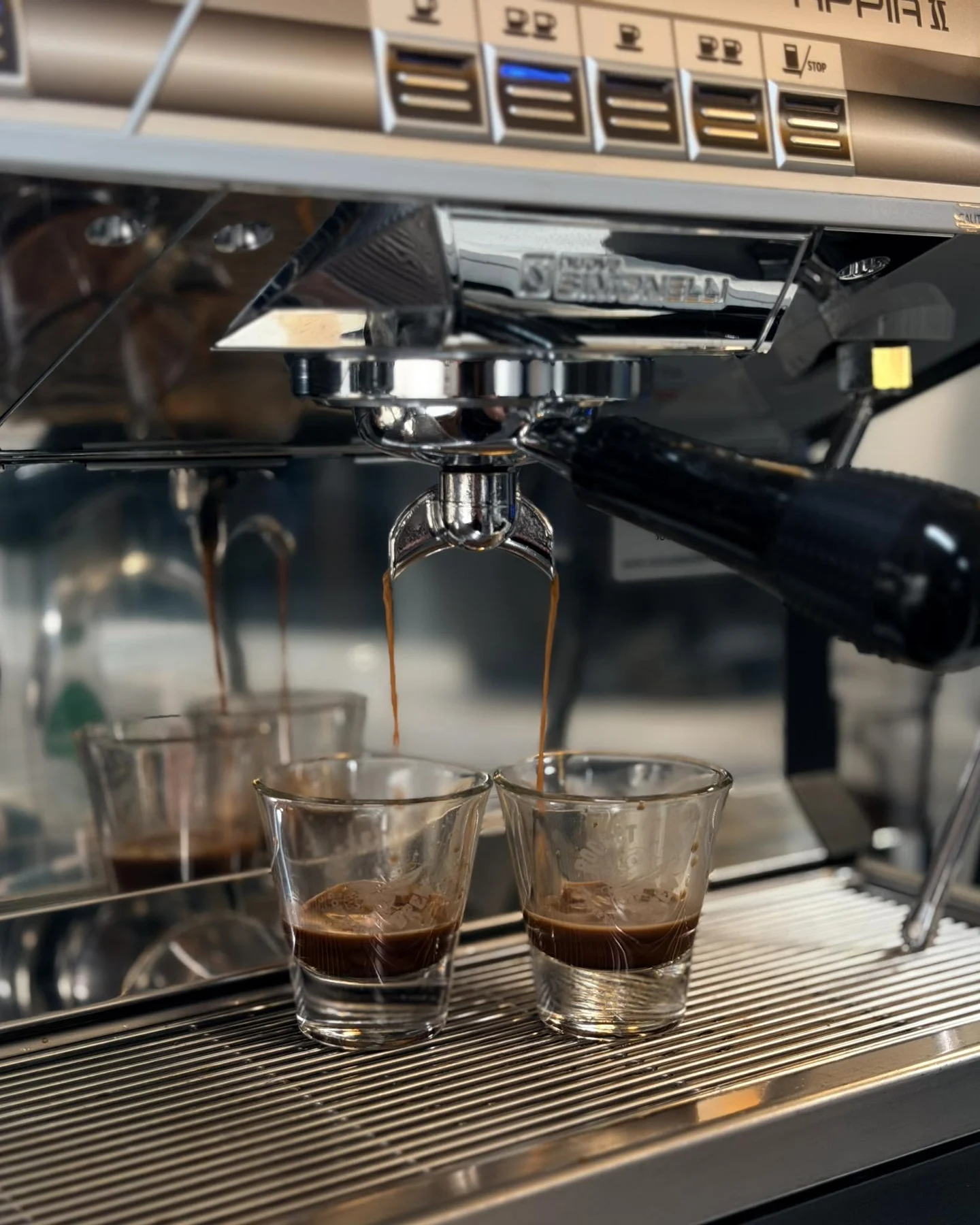 Fresh espresso being pulled at Rocket Brew